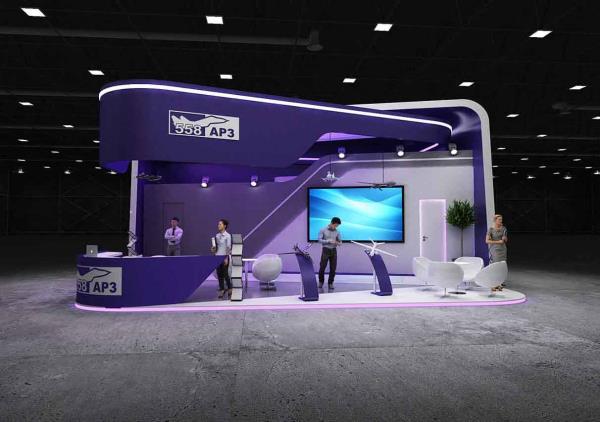 美國展覽設(shè)計(jì)-558 AP3-XPONENTIAL展臺(tái)布局