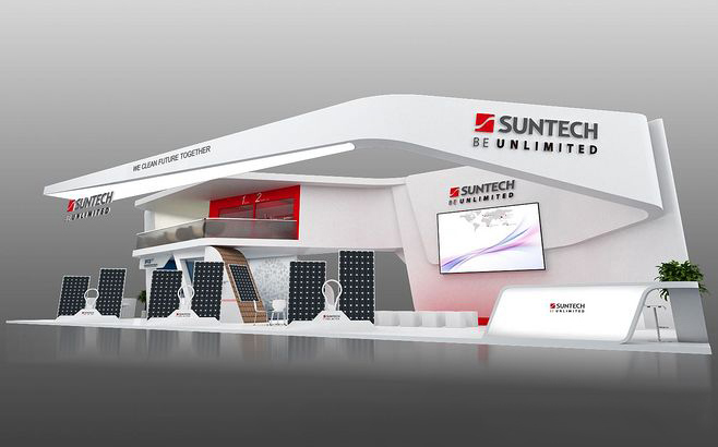 Japanese stand building design - Suntech - electronic exhibition decoration Japanese stand building design - Suntech - electronic exhibition decoration