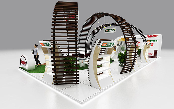 American exhibition design - Hamwi - Portland booth construction American exhibition design - Hamwi - Portland booth construction