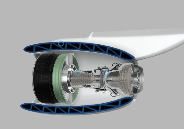 配件3d展示-飛機引擎
